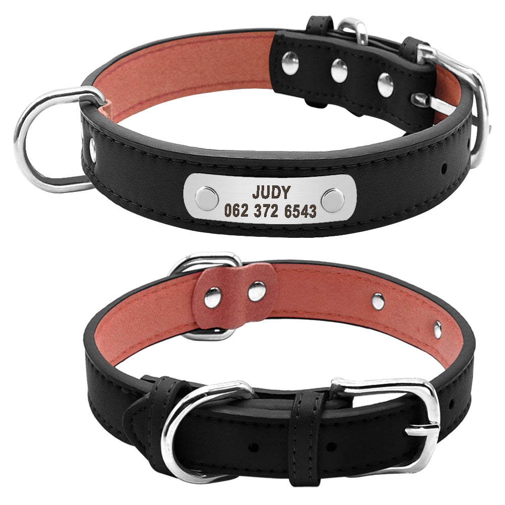 Personalisierbares PU-Lederhalsband für Haustiere | LuxeStyle