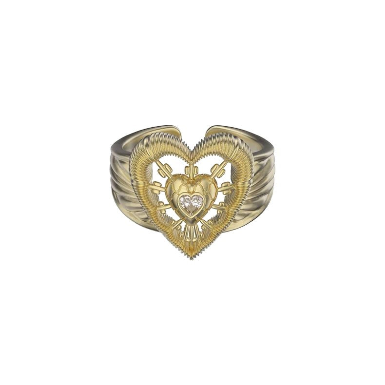 Verstellbarer U-förmiger Ring in Gold – Bild 5 | LuxeStyle