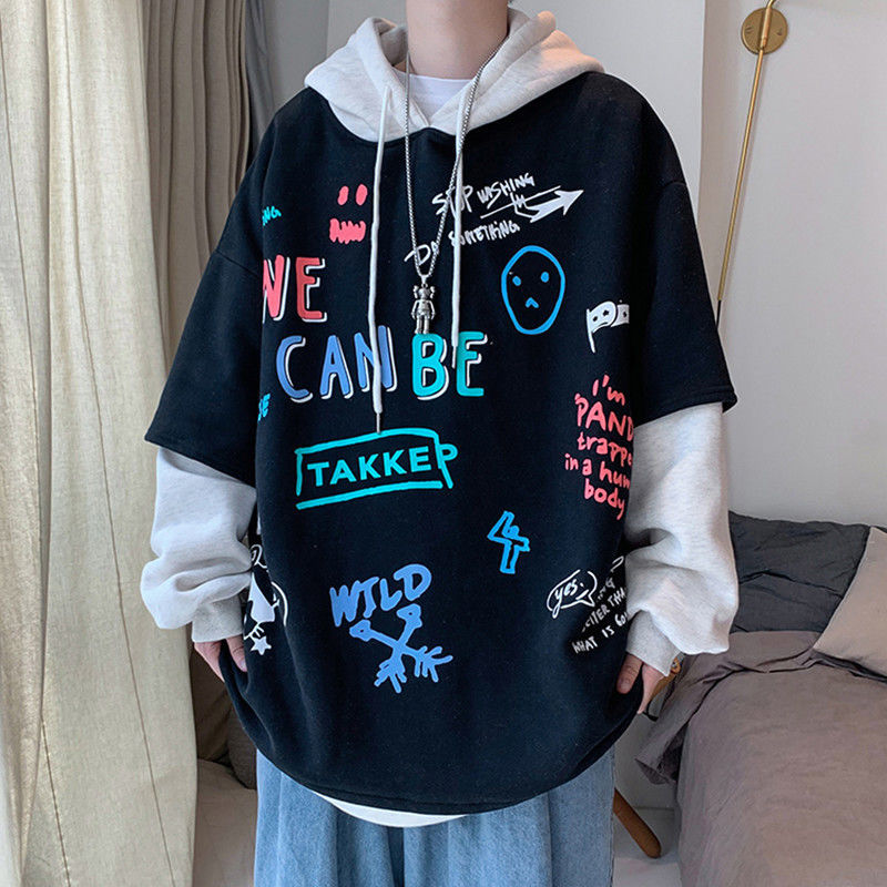 Kapuzen-Sweatshirt im Lagenlook für Herren