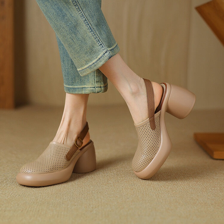 Plateau-Sandalen mit runder Kappe – Bild 7 | LuxeStyle