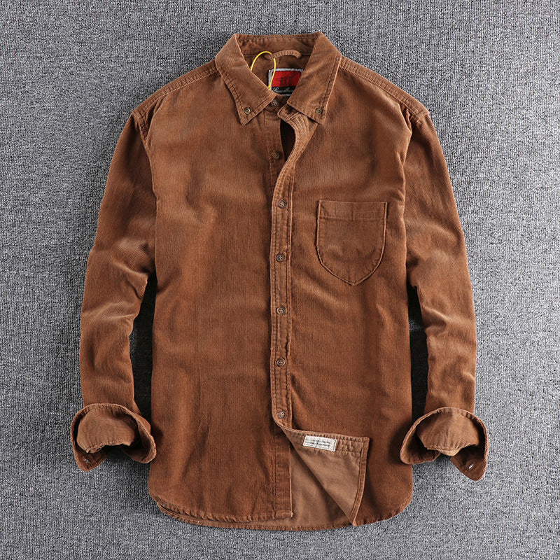 Corduroy Langarmhemd für Herren – Bild 2 | LuxeStyle