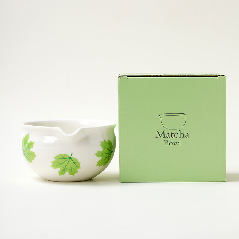 Matcha-Schale mit Blumenmuster