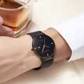 Ultraflache Herrenuhr mit Milanaise-Armband | LuxeStyle