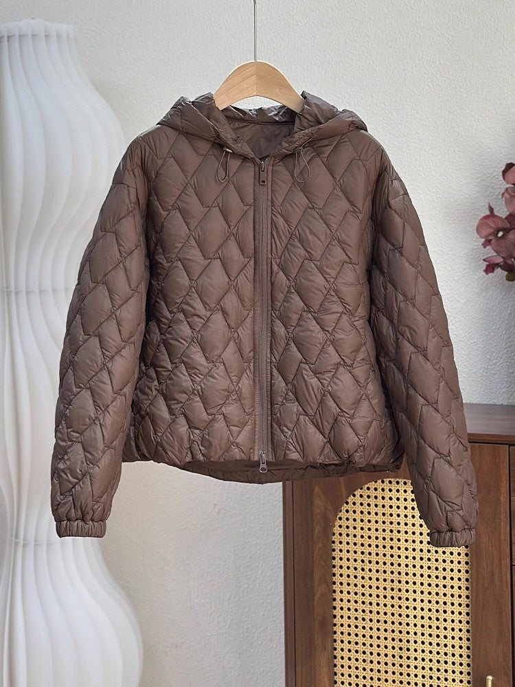 Leichter Baumwoll-Coat mit Kapuze – Bild 10 | LuxeStyle