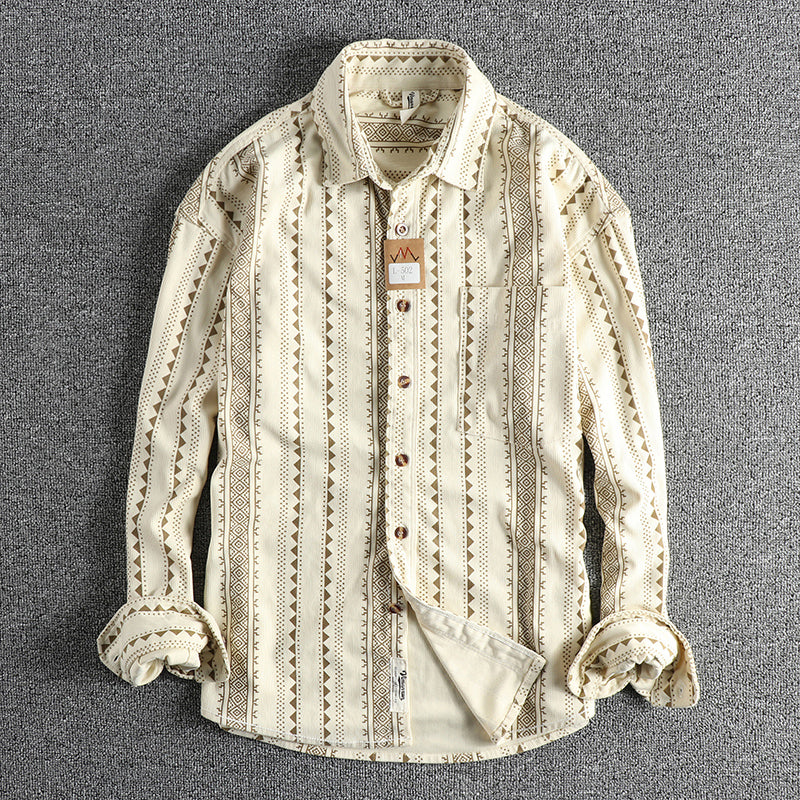 Herrenhemd mit Ethno-Muster – Bild 2 | LuxeStyle