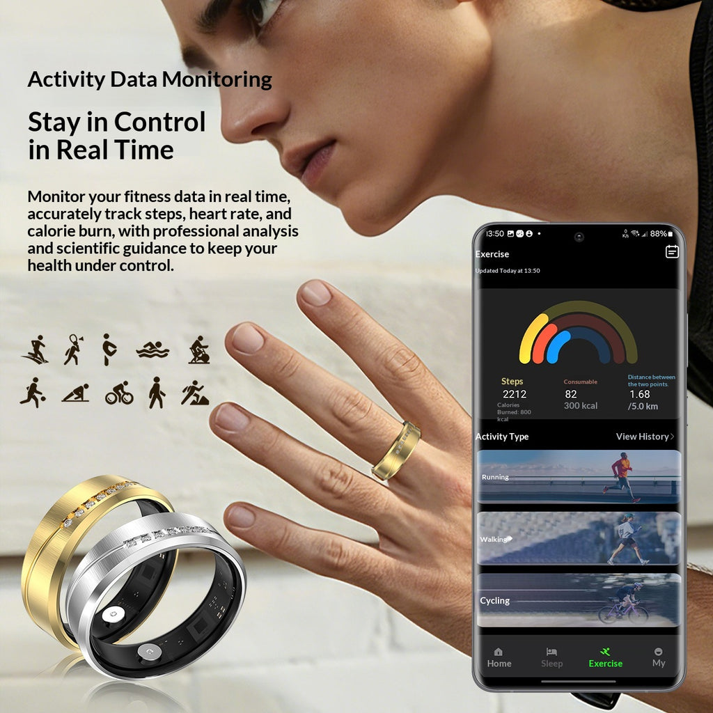 Smart-Ring mit Herzfrequenz & Blutsauerstoff – Bild 4 | LuxeStyle