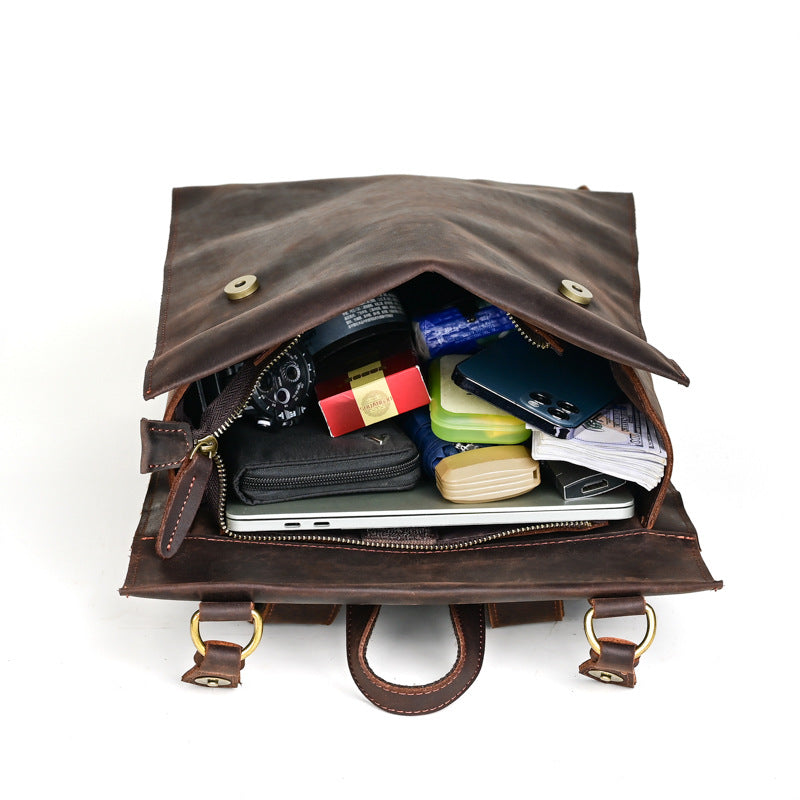 Vintage Rucksack aus Crazy Horse Leder – Bild 3 | LuxeStyle