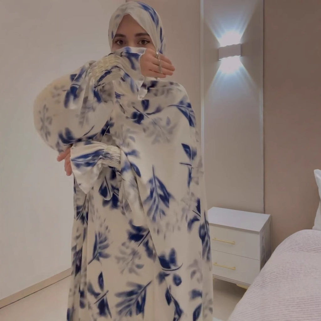 Langarm-Kleid mit Druck