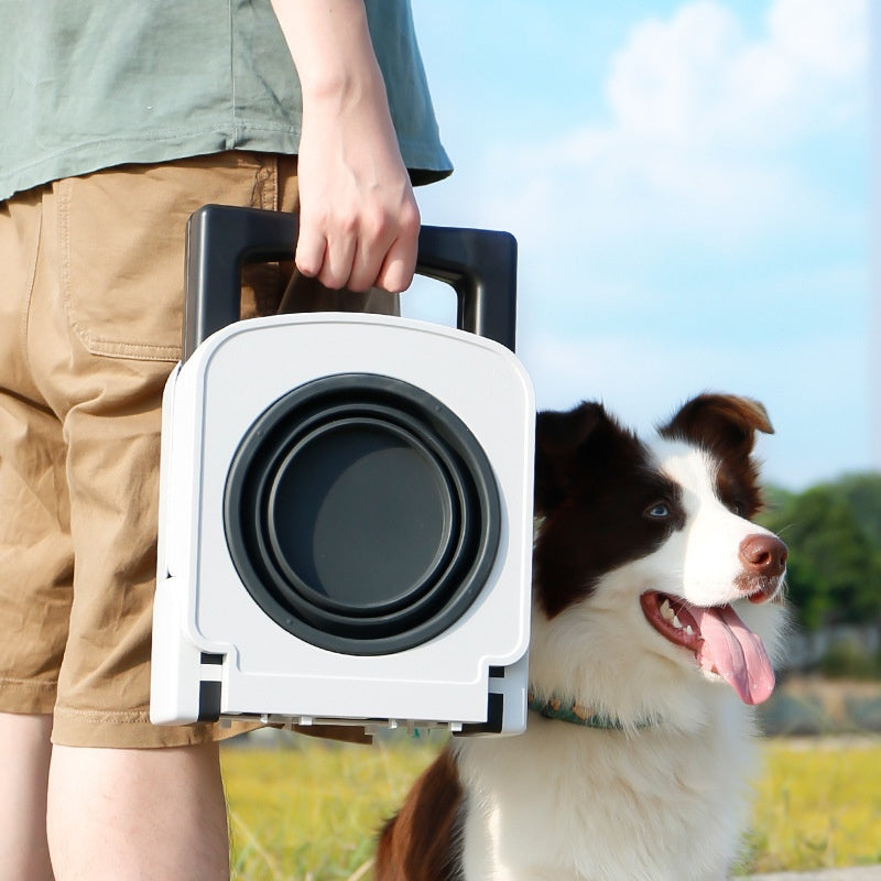 Faltenhundebett aus Kunststoff