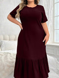 Damen-Kleid mit Streifen und Fishtail-Saum