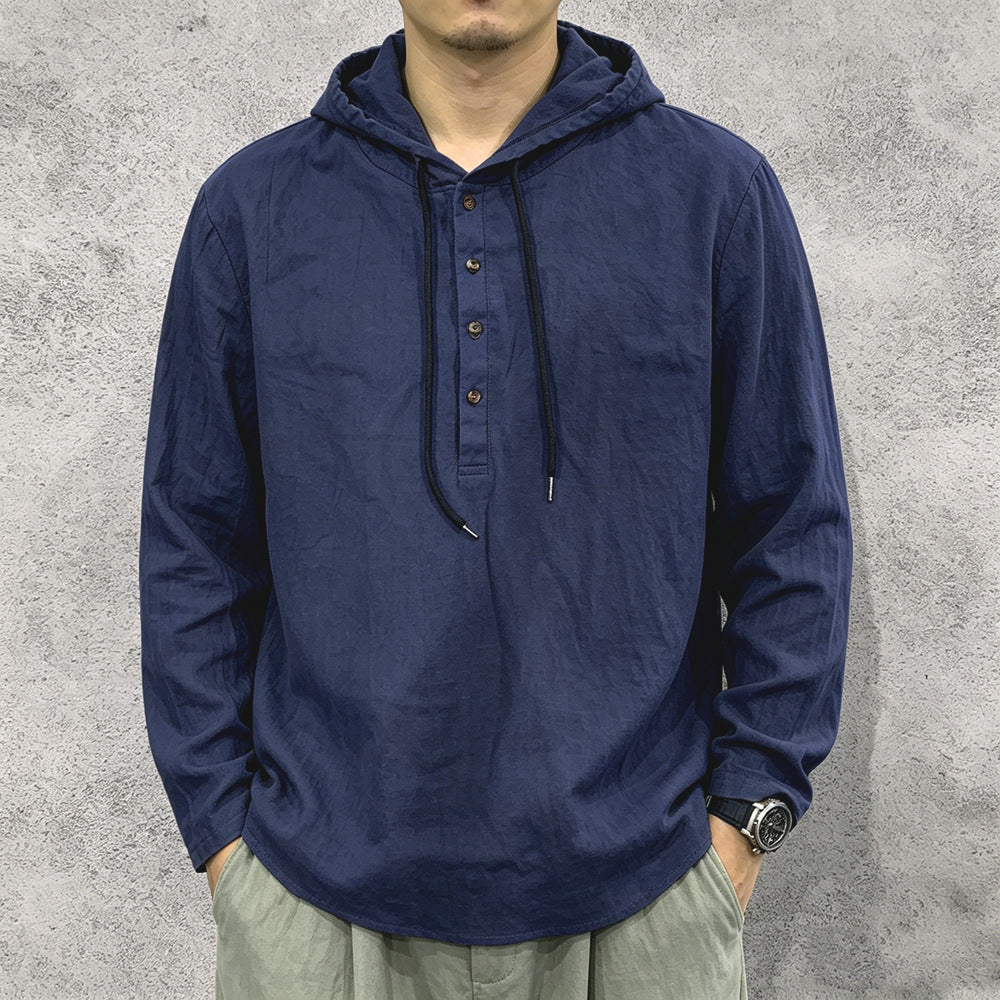 Herren Langarmshirt mit Kapuze – Bild 10 | LuxeStyle