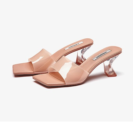 Sandalen mit Blockabsatz und Kristallen – Bild 6 | LuxeStyle
