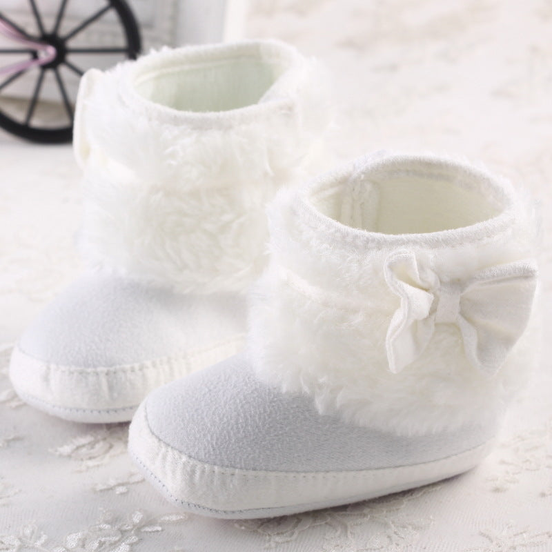 Baby Mädchen Plüsch-Lauflernschuh – Bild 12 | LuxeStyle