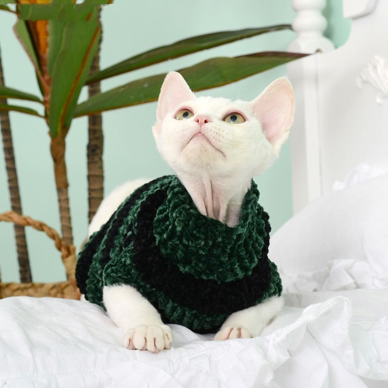 Gestreifter Pullover für Katzen – Bild 4 | LuxeStyle
