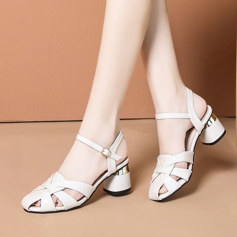 Sandalen mit Chunky-Heel und Anti-Kollisionsschutz
