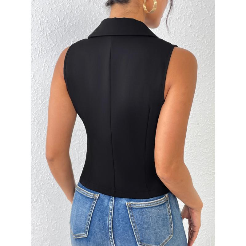Elegante Chenille-Weste mit Streifenmuster