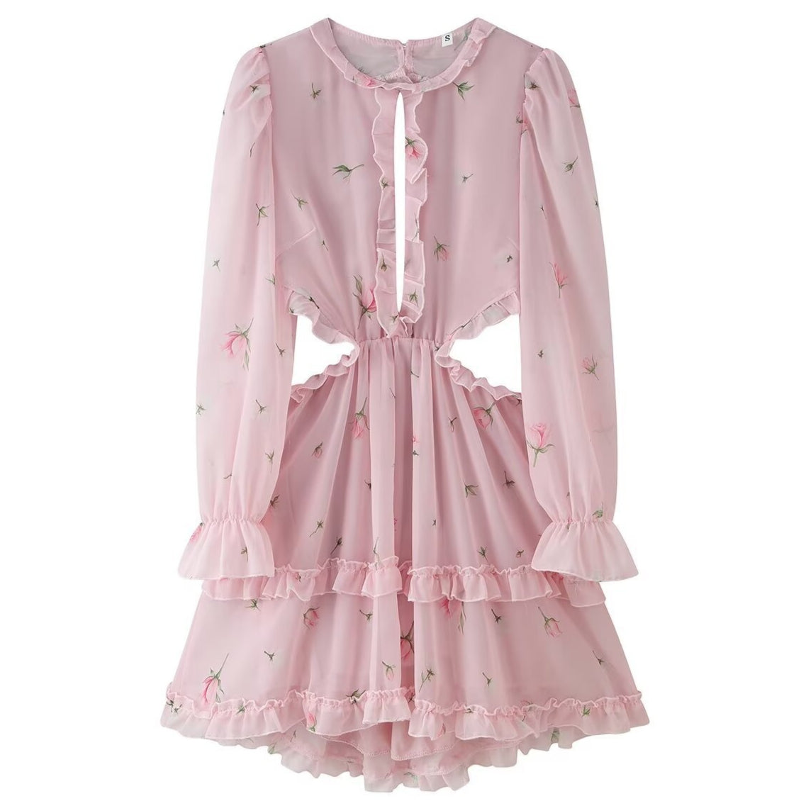 Blumenkleid mit Bauchfreihaltung