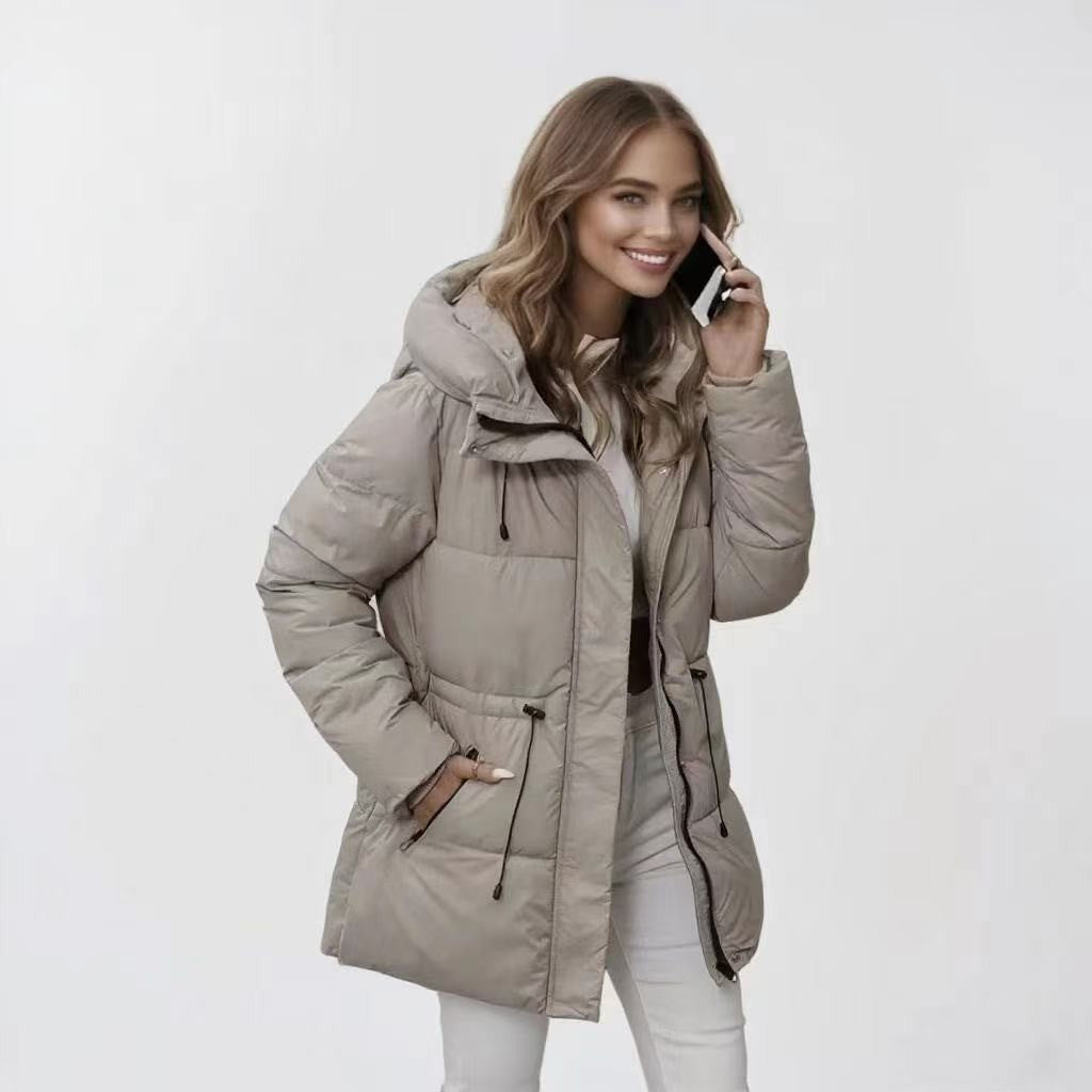 Mittellange Daunenjacke mit Baumwollfutter – Bild 2 | LuxeStyle