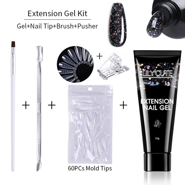 Nagelverlängerungs-Gel-Kit, 15ml