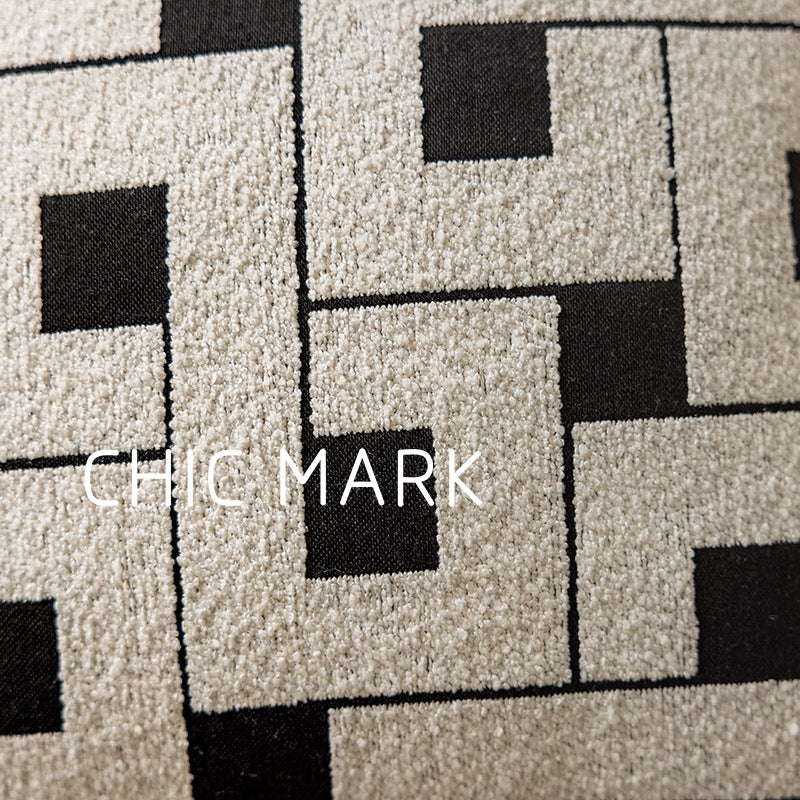 Minimalistischer Jacquard Kissenbezug, nordischer Stil