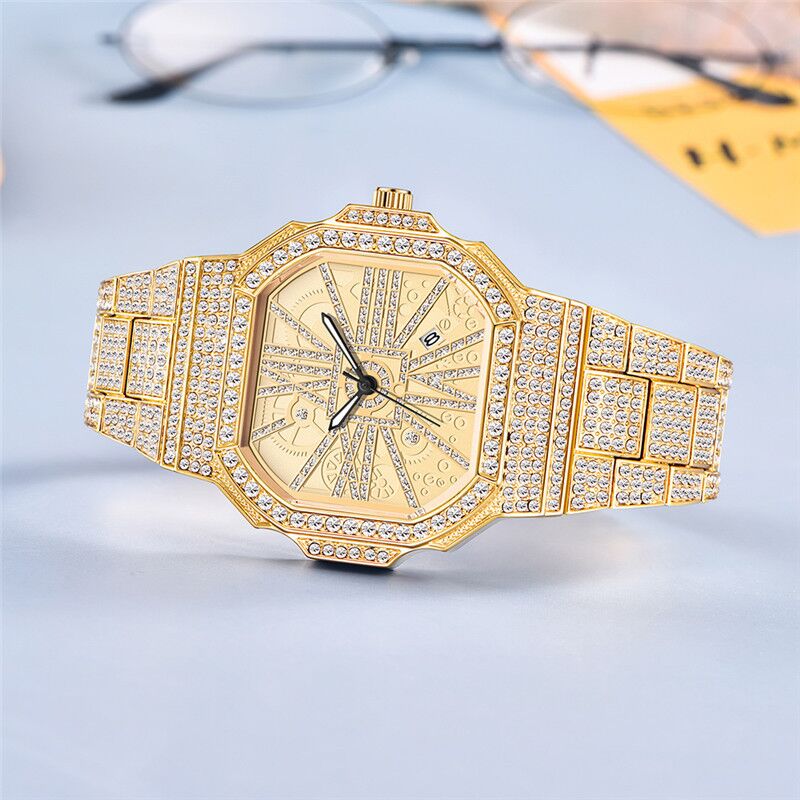Quadratische Wasser-Diamant-Uhr – Bild 3 | LuxeStyle