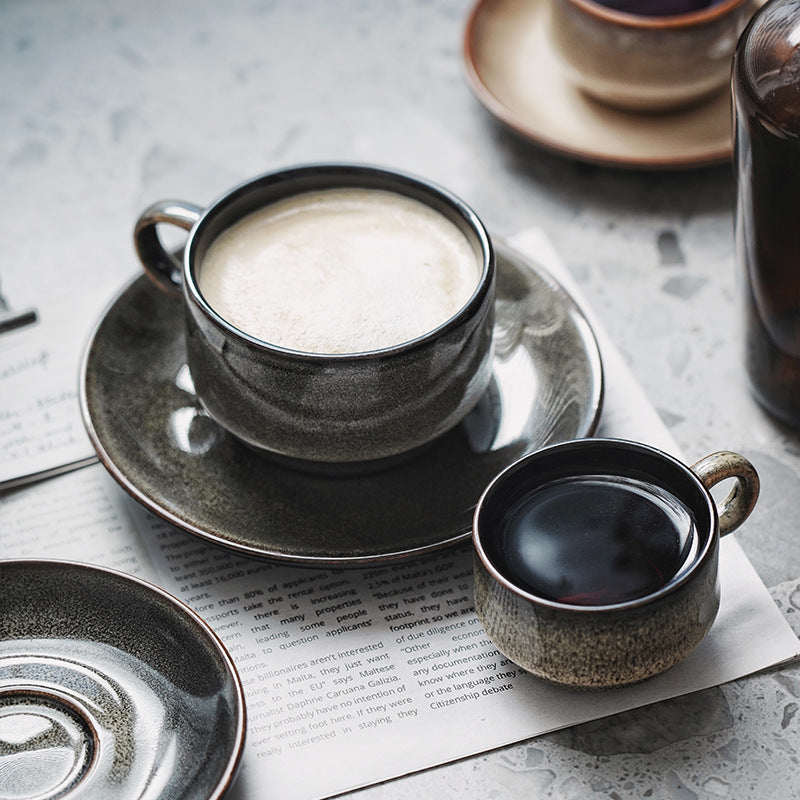 Keramiktasse mit Untertasse, 100-200 ml | LuxeStyle