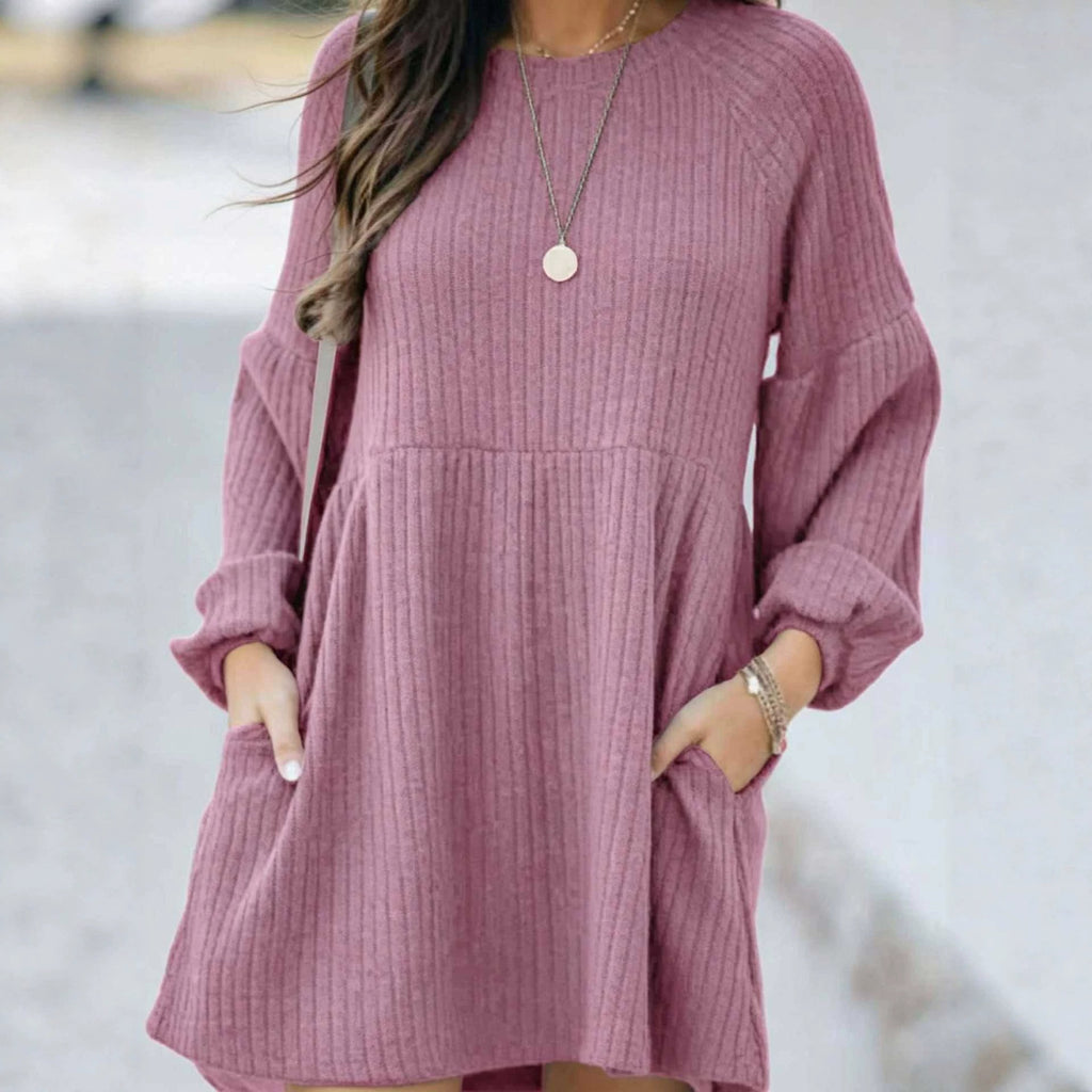 Vielseitiges Langarm-Kleid für Damen