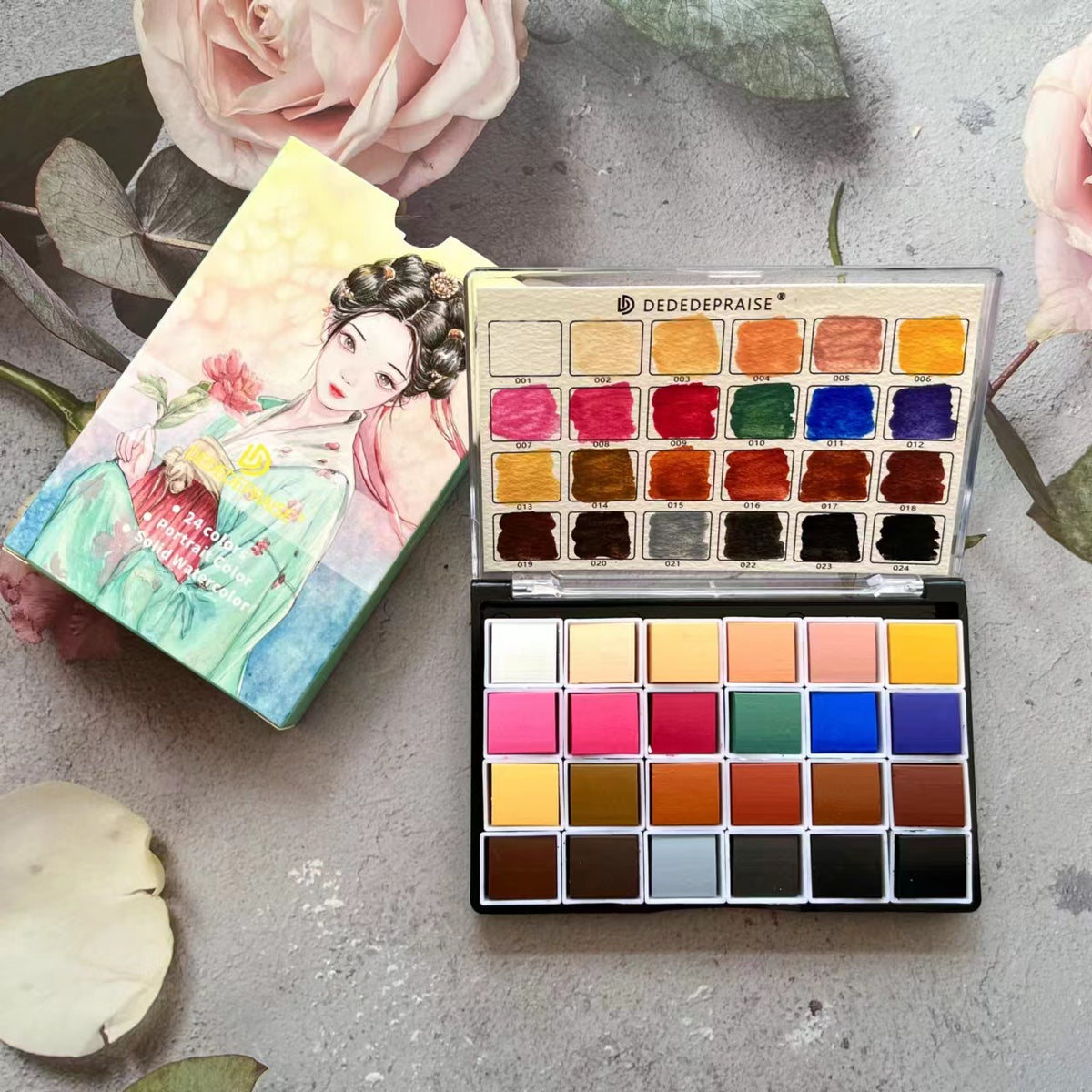 24 Farben hautfarbene Aquarell-Pigmente – Bild 3 | LuxeStyle