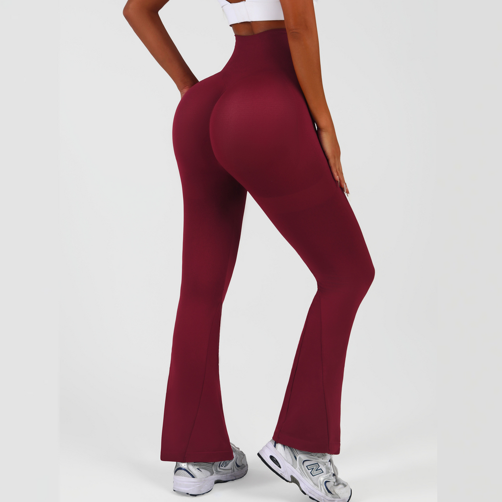 High Waist Flared Yoga Pants mit Scrunch