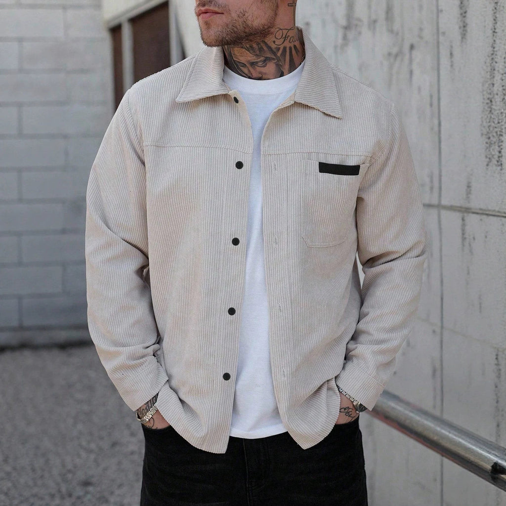 Cords-Hemdjacke für Herren