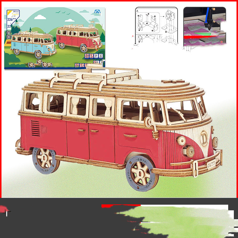 3D Holzpuzzle: Camper Modell zum Zusammenbauen – Bild 8 | LuxeStyle