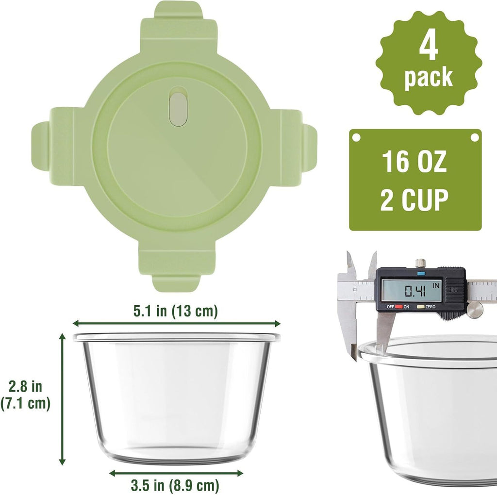 Glas-Lunchbox mit Fächern – 4er-Set – Bild 5 | LuxeStyle