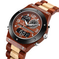 Herren Quarzuhr mit Holzarmband | LuxeStyle