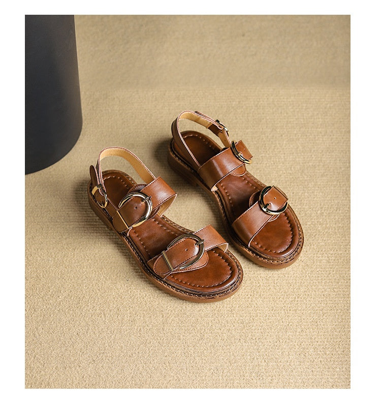 Sandalen mit Knöchelriemen und Schnalle – Bild 15 | LuxeStyle