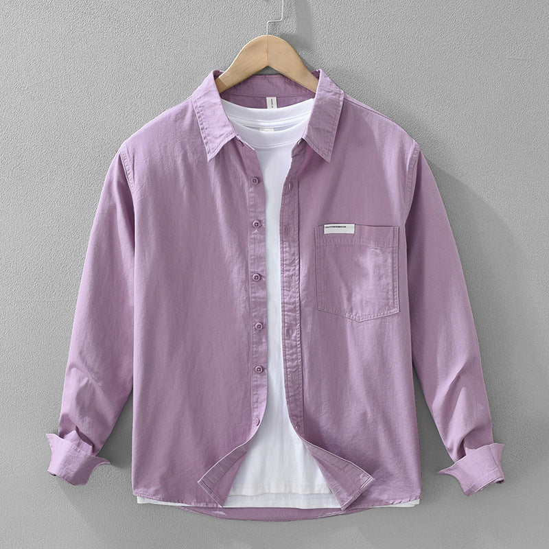 Herren Freizeit-Shirt, langärmlig, Baumwolle