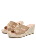 Keilsandalen aus Mikrofaser – Bild 1 | LuxeStyle