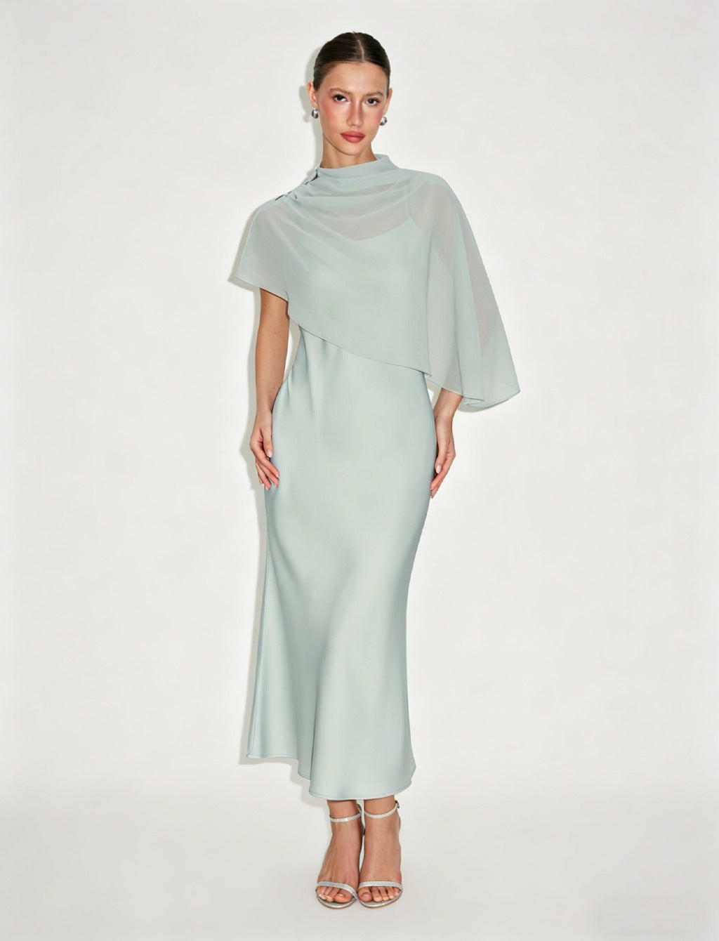 Leicht Luxus Schulterumhangkleid Damen