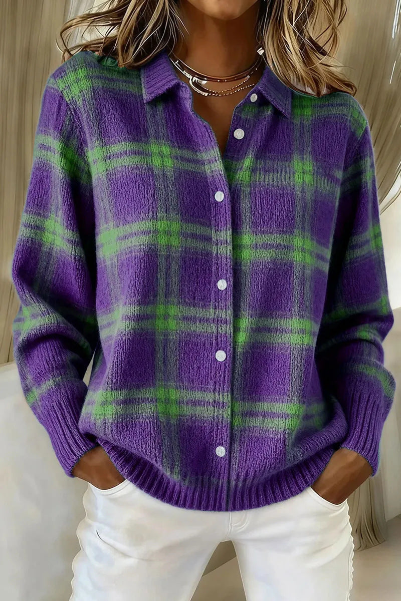 Plaid-Hemd mit weitem Schnitt