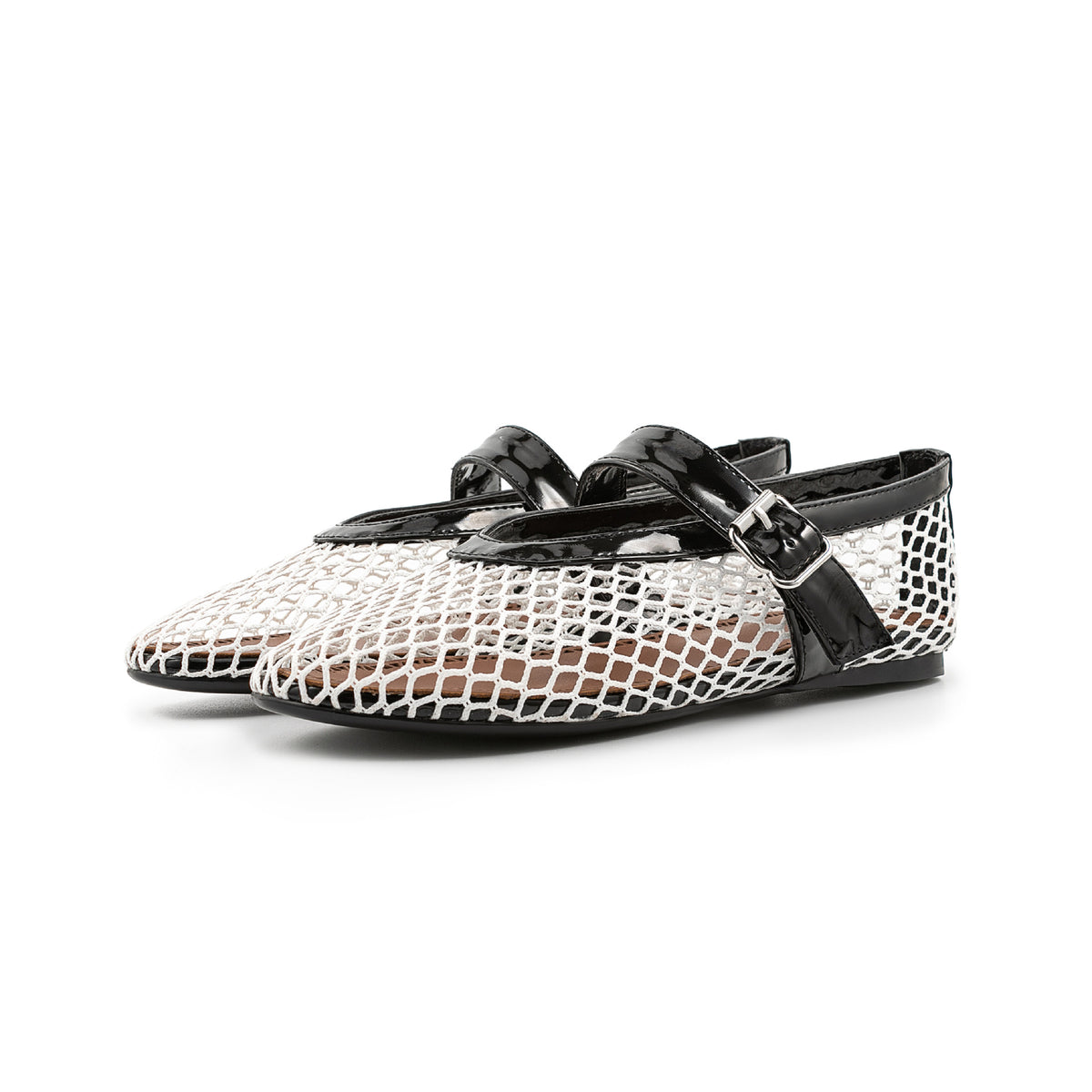 Mary Jane Mesh-Ballerinas mit Knöchelschnalle – Bild 8 | LuxeStyle
