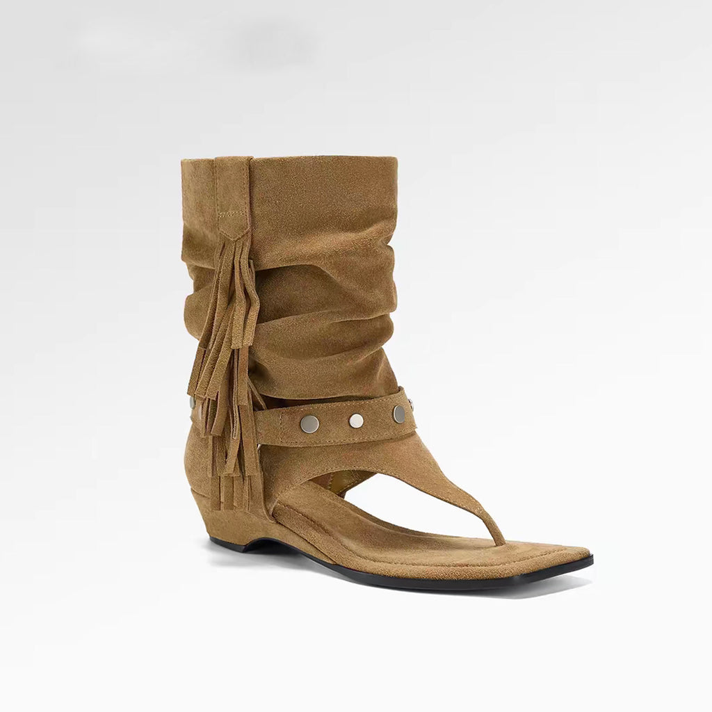 Retro Roman Sandalen mit Quasten