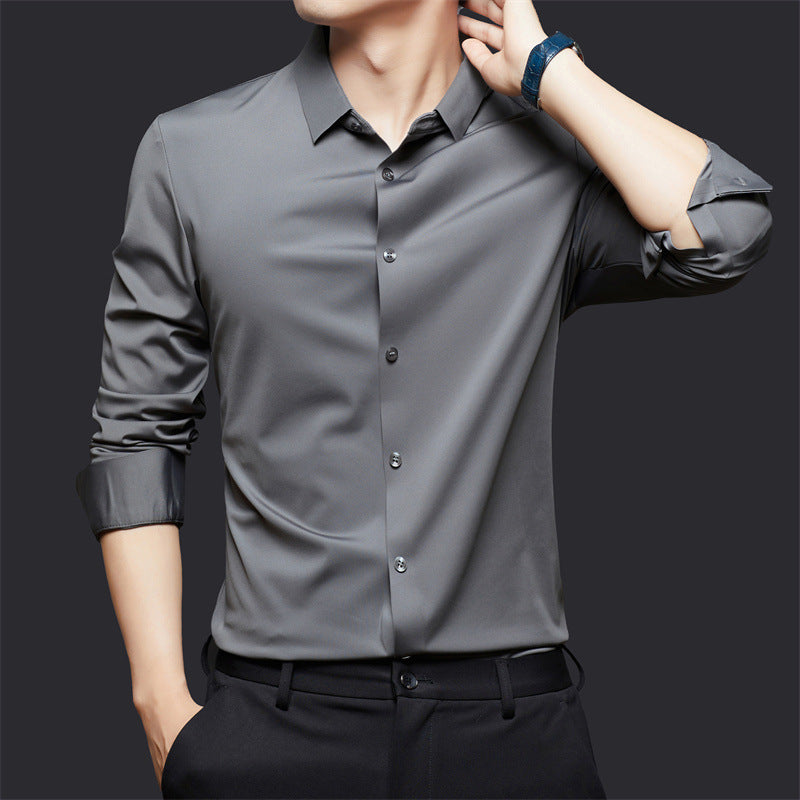 Nahtloses, elastisches Langarmhemd für Herren – Bild 10 | LuxeStyle