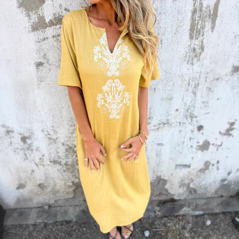T-Shirt-Kleid «Casa» – locker mit Print