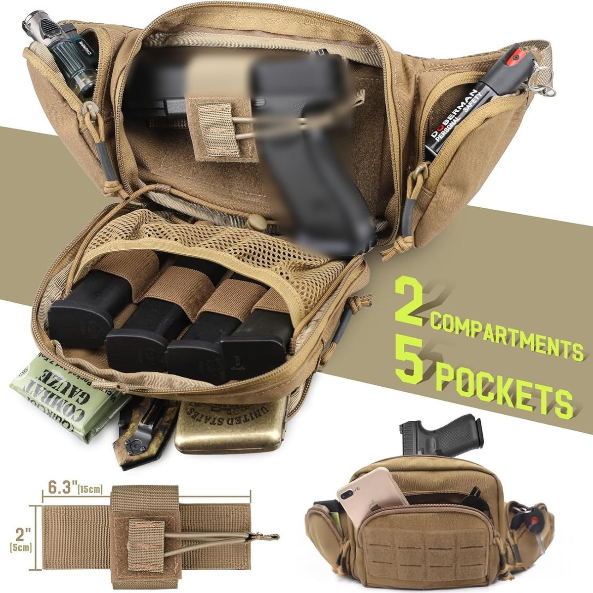 Brusttasche für Sport – atmungsaktiv, wasserdicht – Bild 8 | LuxeStyle