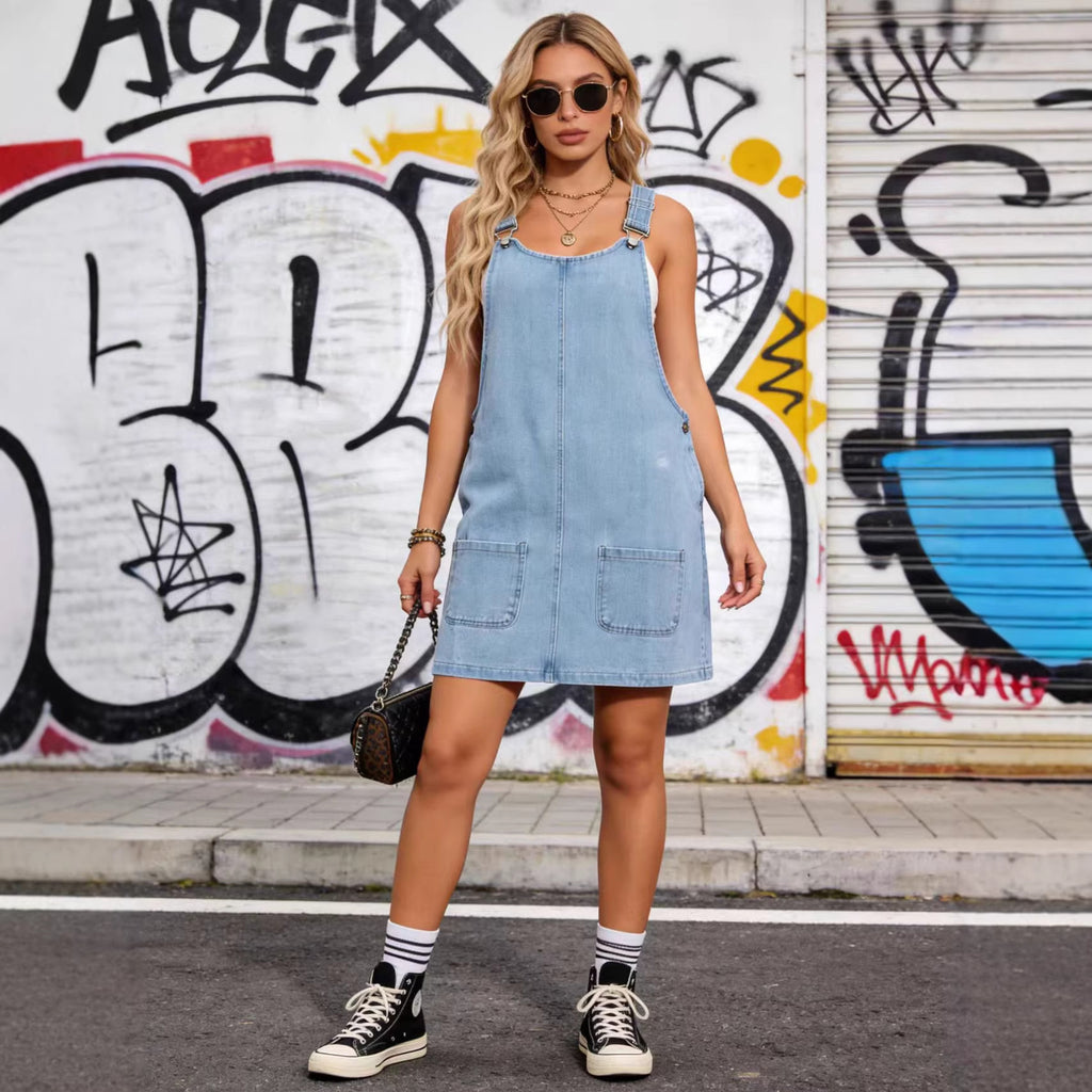 Off-Shoulder Jeans-Minikleid für Damen – Bild 3 | LuxeStyle