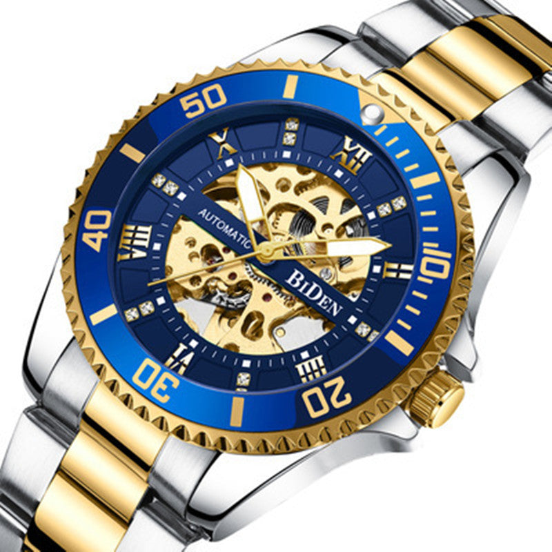 Mechanische, wasserdichte Herrenuhr mit Leuchtzeigern – Bild 4 | LuxeStyle