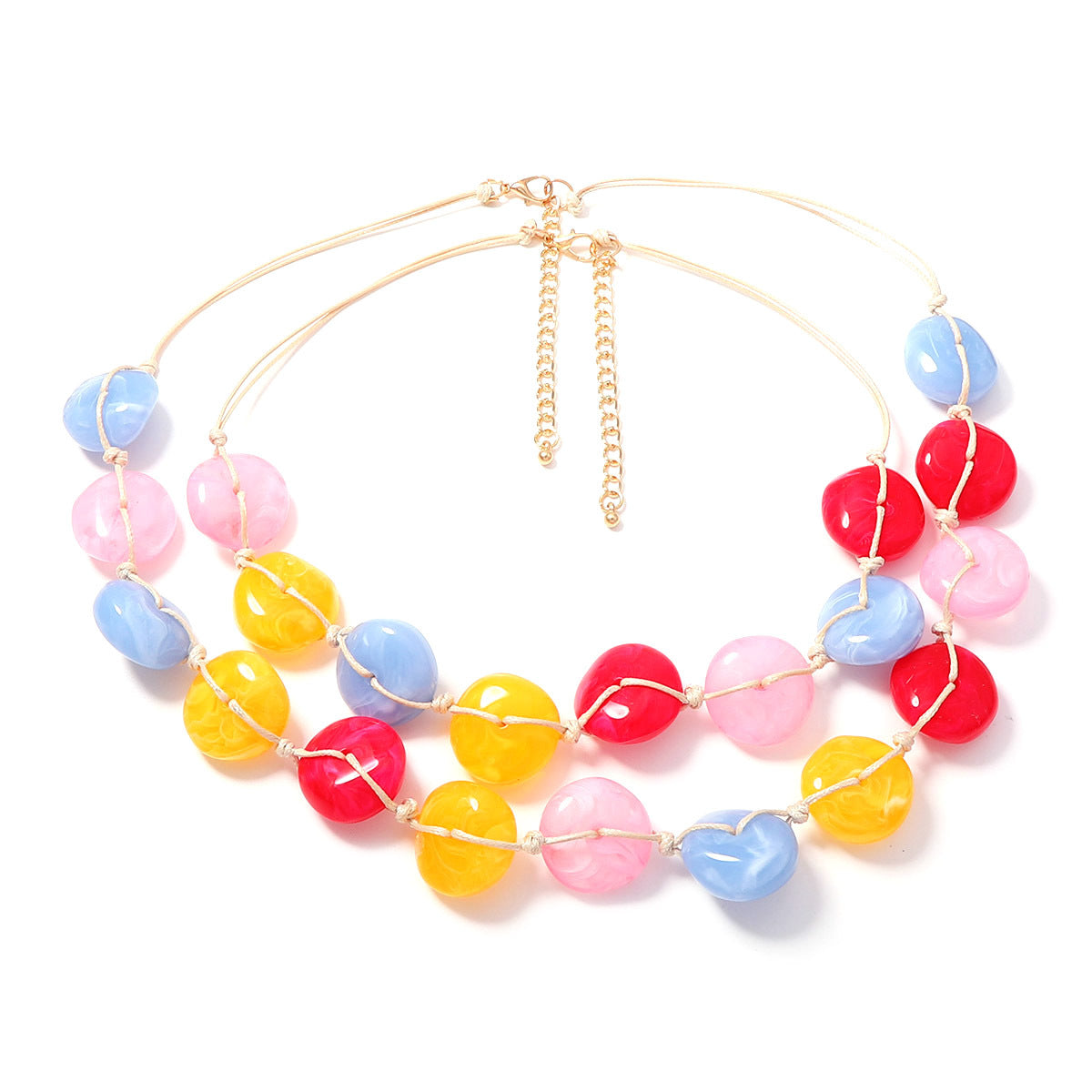 Buntes Steinperlen-Halsband