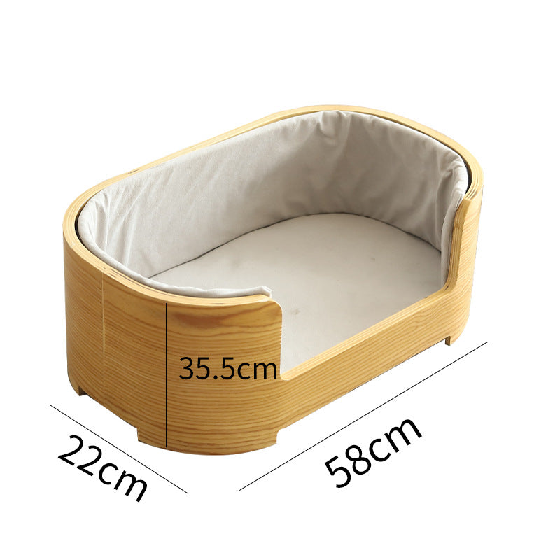 Katzenbett aus Holz für kleine Hunde