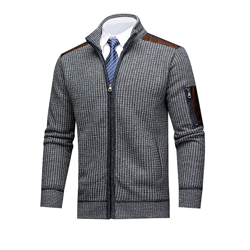 Fleece-gefütterter Rollkragen-Cardigan | LuxeStyle