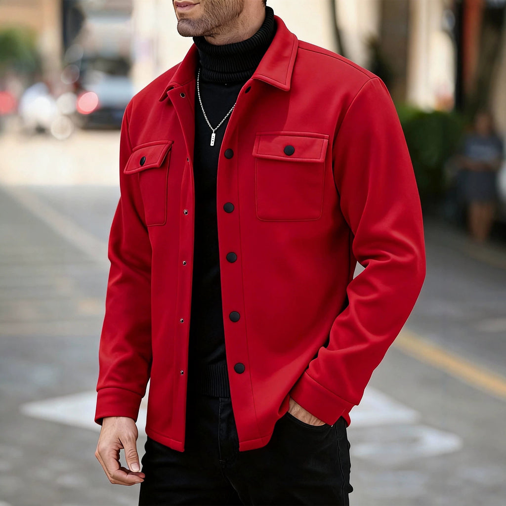 Herren Fleece-gefütterte Strickjacke