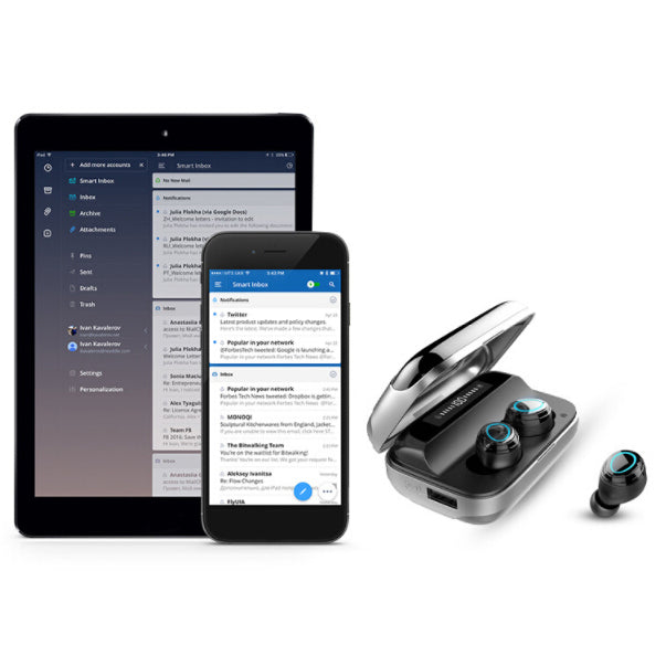 Kabelloses Bluetooth Headset mit Ladebox
